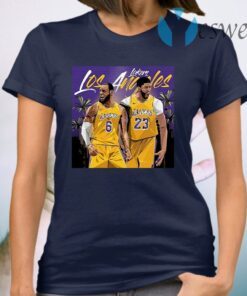 Los Angeles Lakers Eddie Jones And Lebron James T-Shirt