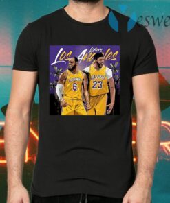 Los Angeles Lakers Eddie Jones And Lebron James T-Shirts