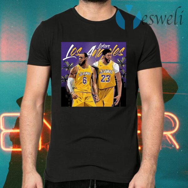 Los Angeles Lakers Eddie Jones And Lebron James T-Shirts