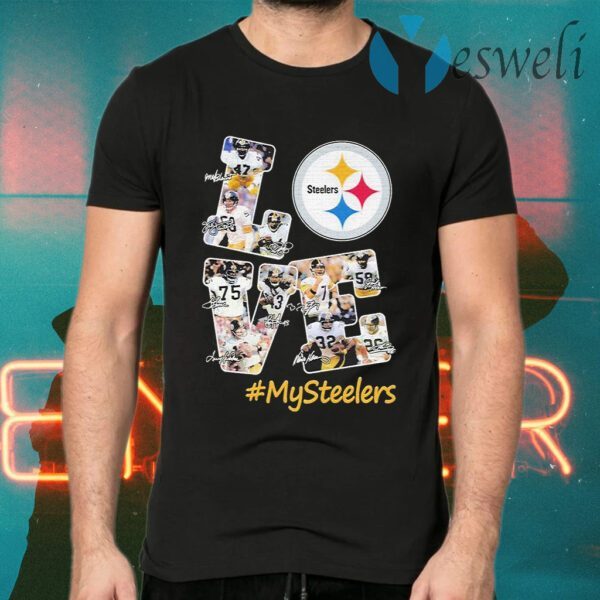 Love Pittsburgh Steelers #MySteelers signatures T-Shirts