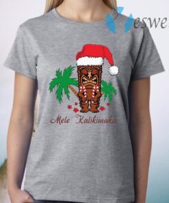 Mele Kalikimaka Merry Christmas Hawaiian Tiki T-Shirt