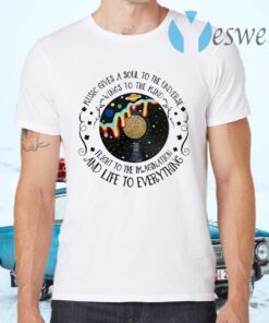 Music Gives A Soul To The Universe Vinyl Record T-Shirts