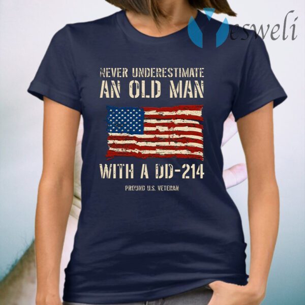 Never Underestimate An Old Man With A DD – 214 T-Shirt