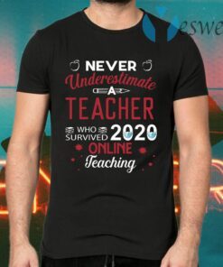 Never underestimate a teacher who survived 2020 online teaching T-Shirts