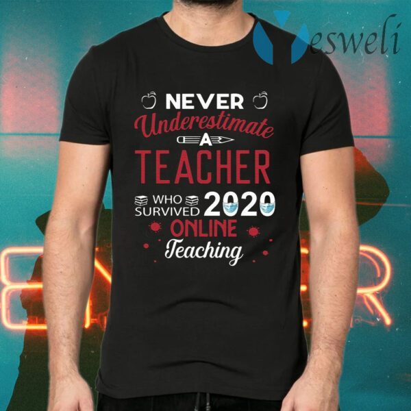 Never underestimate a teacher who survived 2020 online teaching T-Shirts