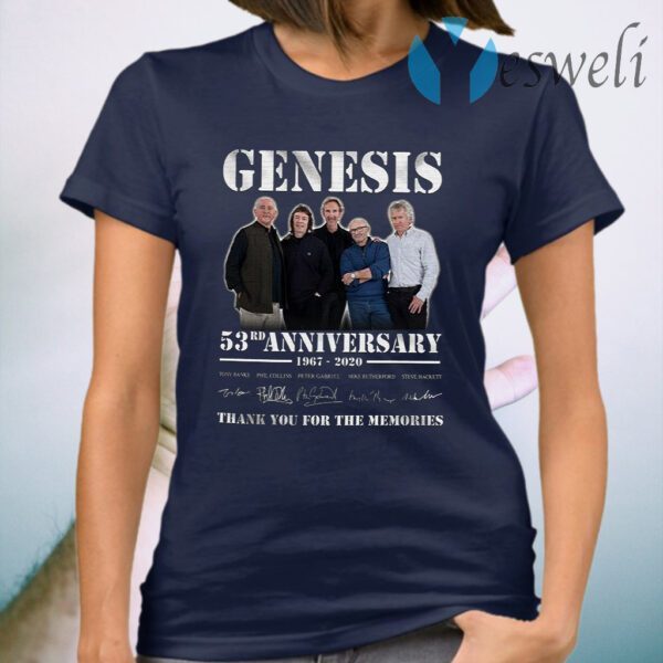 Original Genesis 53rd anniversary 1967-2020 thank you for the memories T-Shirt