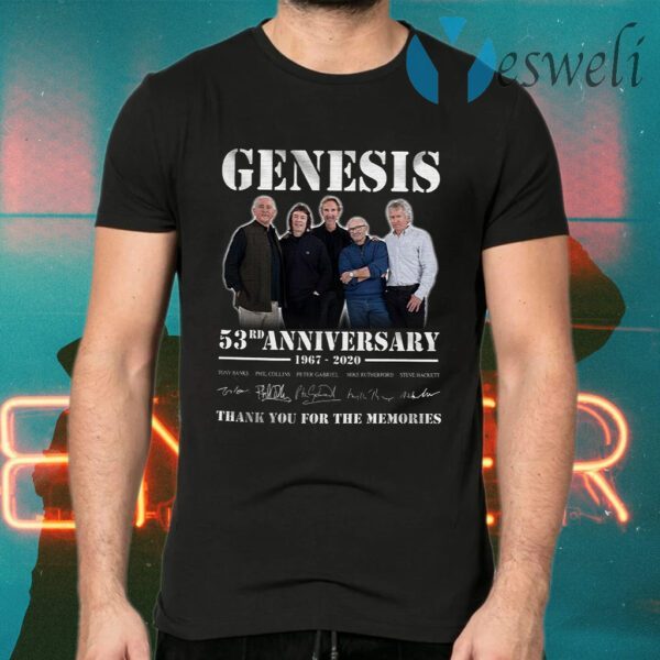 Original Genesis 53rd anniversary 1967-2020 thank you for the memories T-Shirts