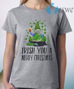 Premium Gnome Irish You A Merry Christmas 2020 T-Shirt