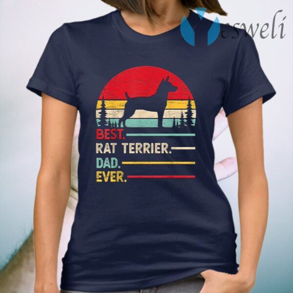 Rat Terrier Best Dad Ever Dog T-Shirt