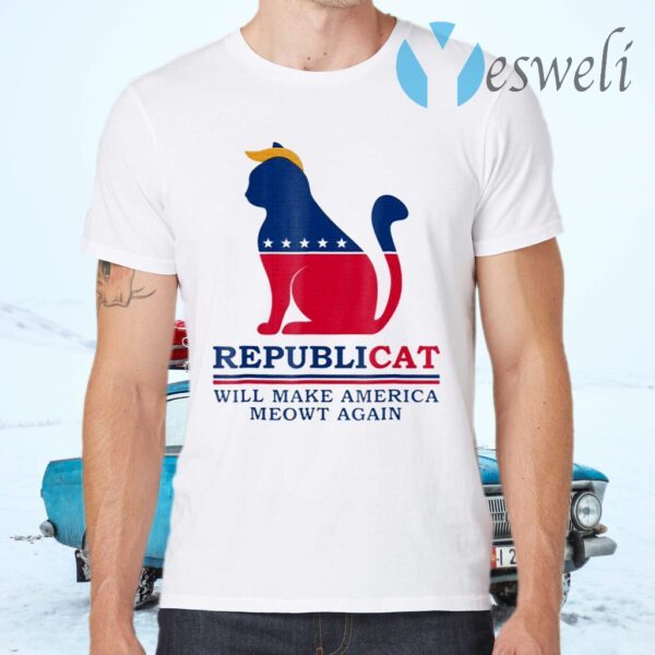 Republicat Will Make America Meowt Again Cat Lovers T-Shirts