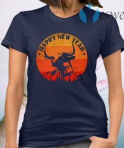 Retro Buffalo Happy New Year Vintage T-Shirt