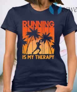 Running is My Therapy retro T-Shirt