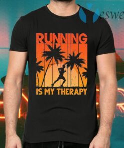 Running is My Therapy retro T-Shirts