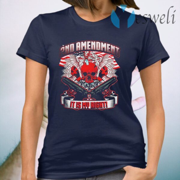 Skull 2nd Amendment It’s My Right T-Shirt