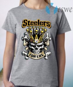 Skull Pittsburgh Steelers king for life T-Shirt