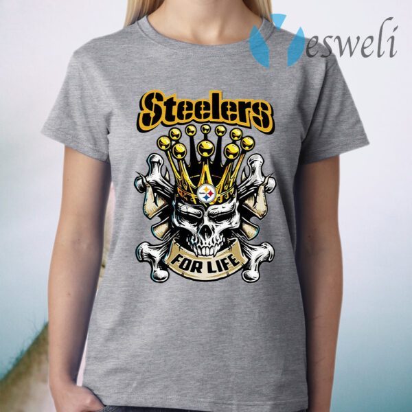 Skull Pittsburgh Steelers king for life T-Shirt