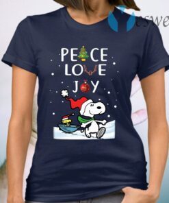 Snoopy Peace Love Joy Christmas T-Shirt