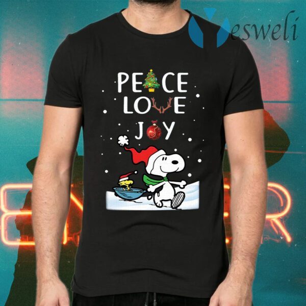 Snoopy Peace Love Joy Christmas T-Shirts