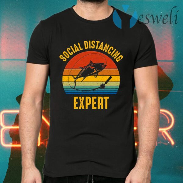 Social Distancing Expert Fishing T-Shirts