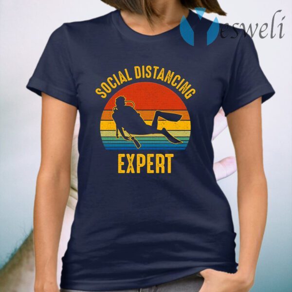 Social Distancing Expert Scuba Diving T-Shirt