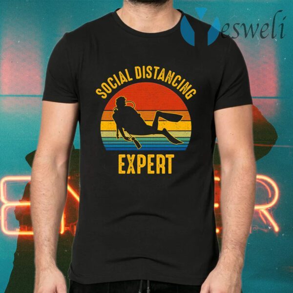 Social Distancing Expert Scuba Diving T-Shirts