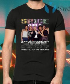 Spice Girls 27th Anniversary 1994 2021 Melanie C Victoria Beckham Emma Bunton Mel B Thank You For The Memories T-Shirts