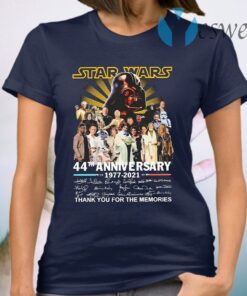 Star Wars 44th anniversary 1977 2021 thank you for the memories signatures T-Shirt