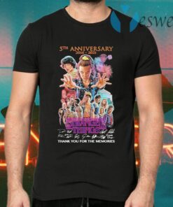 Stranger Things 5th anniversary 2016 2021 thank you T-Shirts