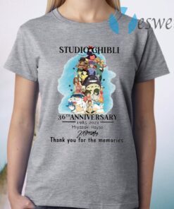 Studio Ghibli 36th Anniversary 1985 2021 Thank You For The Memories Signature T-Shirt