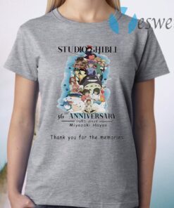 Studio Ghibli 36th anniversary 1985 2021 Miyazaki Hayao thank you for the memories signature T-Shirt