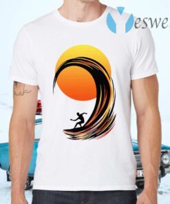 Surfing At Sunrise T-Shirts