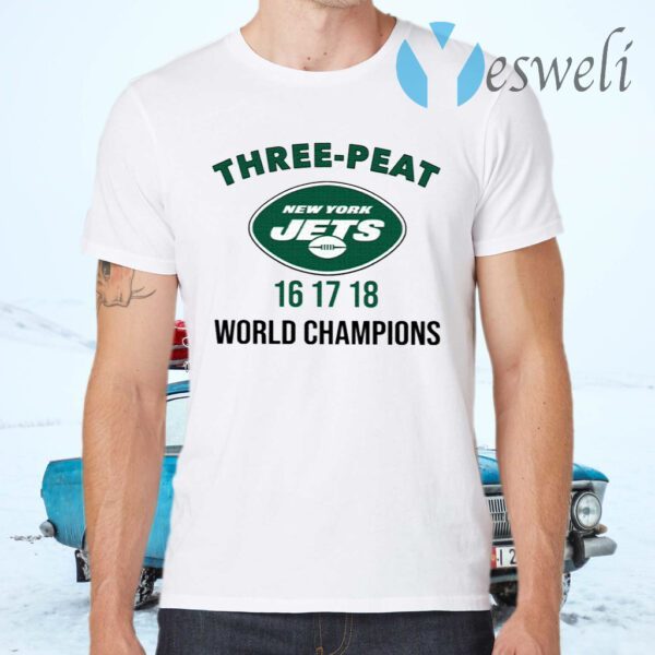 Three Peat New York Jets Champions T-Shirts