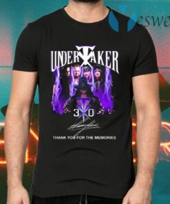 Undertaker 30 thank you for the memories signature T-Shirts