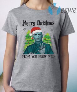 Voldemort Hat Santa Merry Christmas From You Know Who T-Shirt