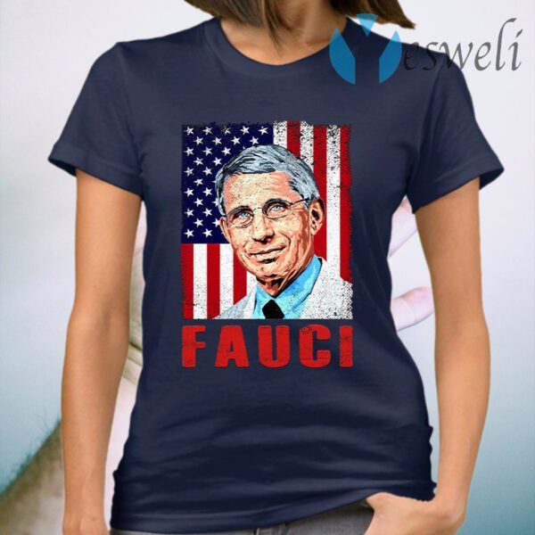 We Trust In Science Dr Fauci Vintage American Flag T-Shirt