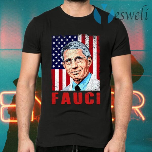 We Trust In Science Dr Fauci Vintage American Flag T-Shirts