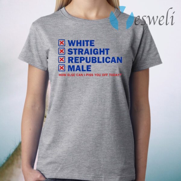 White Straight Republican Male Funny T-Shirt