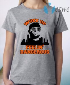 Woke Up Dangerous Cleveland Funny Football T-Shirt