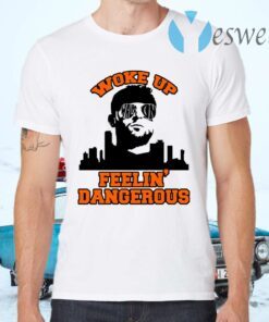 Woke Up Dangerous Cleveland Funny Football T-Shirts