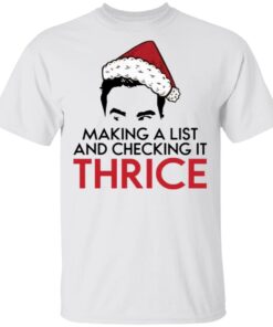 David Rose Make a list and checking it thrice Christmas T-Shirt