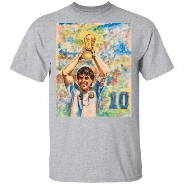Diego Maradona 10 Legend never die champion colorful T-Shirt