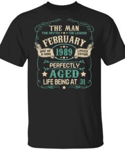 Vintage 31 Years Old February 1989 T-Shirt