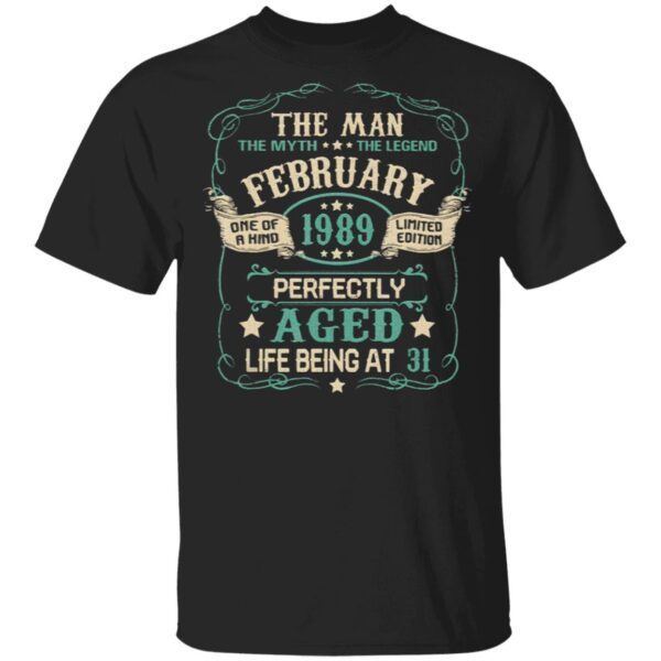 Vintage 31 Years Old February 1989 T-Shirt