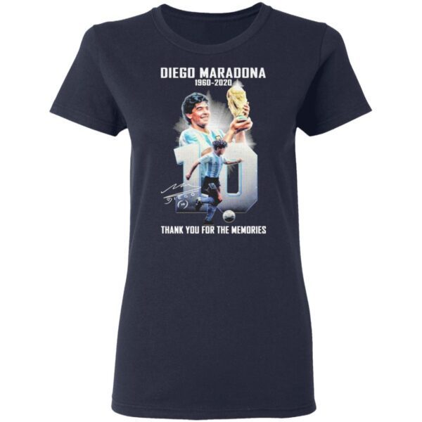 Diego Maradona 1960 2020 thank you for the memories signature T-Shirt