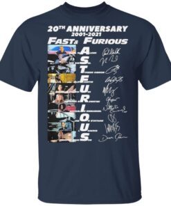 20th anniversary 2001-2021 Fast and Furious signatures T-Shirt