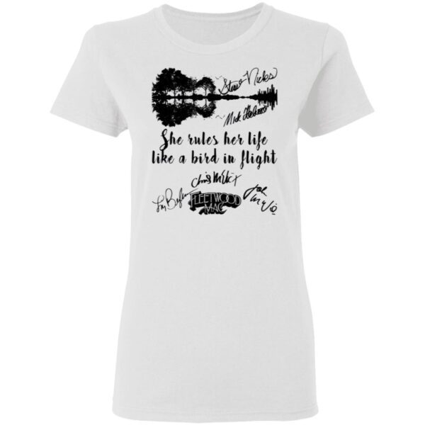 Fleetwood Mac She Rules Her Life Like A Bird In Flight Signatures T-Shirt