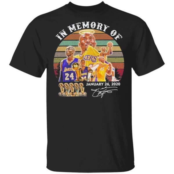 Kobe Bryant in memory of January 26 2020 signature vintage T-Shirt