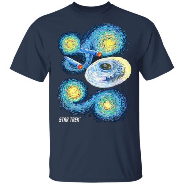 Best Star Trek Series Starry Night Paint Graphic T-Shirt