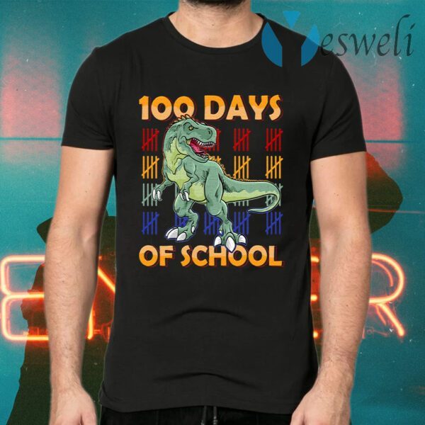 100 Days Of School Dinasour Youth T-Shirts
