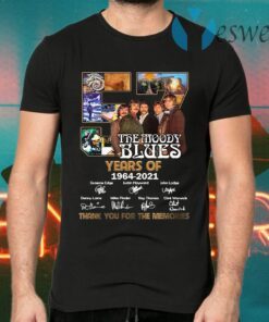 57 The Moody Blues Years Of 1964 2021 Thank You For The Memories Signature T-Shirts